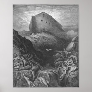 Gustave Doré - Eine Taube wird aus der Arche gesch Poster