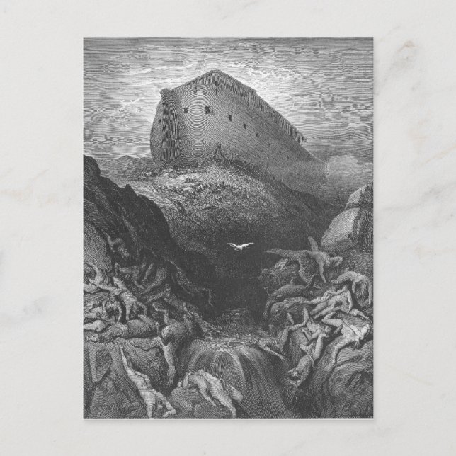 Gustave Doré - Eine Taube wird aus der Arche gesch Postkarte (Vorderseite)