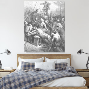 Gustave Doré - Johannes 19B Jesus wird ans gekreuz Leinwanddruck