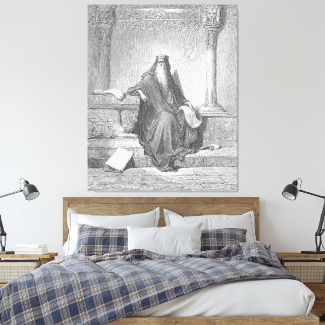 Gustave Doré - King Solomon in Old Age Leinwanddruck (Insitu (Schlafzimmer))