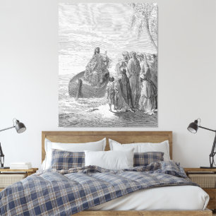 Gustave Doré - Lukas 5 Jesus predigt am Meer von Leinwanddruck