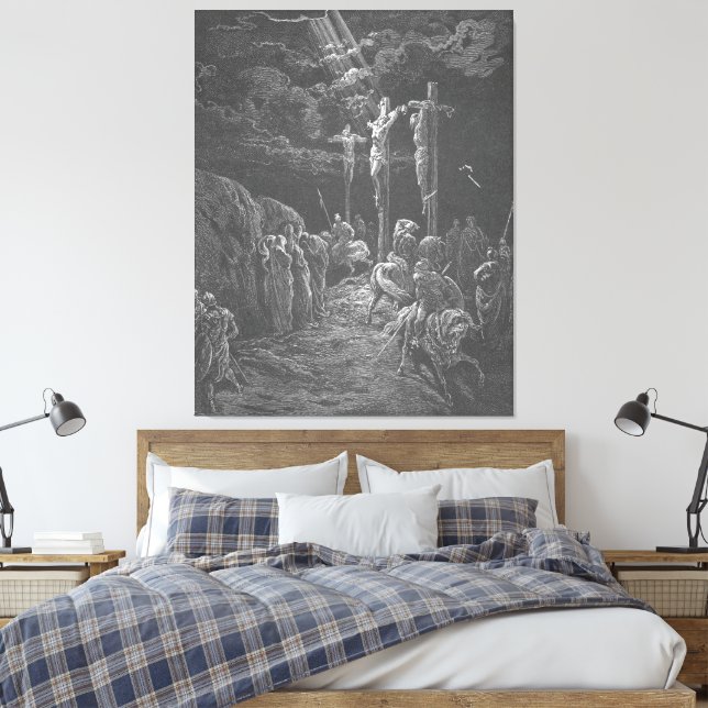 Gustave Doré - Matt 27C The Crucifixion of Jesus  Leinwanddruck (Insitu (Schlafzimmer))