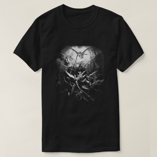 Gustave Dore Michael Casts ganz aus der Fallen Ang T-Shirt (Design vorne)