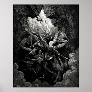 Gustave Doré Miltons Paradies Lost Hell Graving Poster