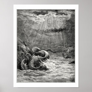 Gustave Dore: Reptil mit reichlich Nachwuchs Poster