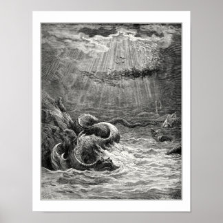 Gustave Dore: Reptil mit reichlich Nachwuchs Poster