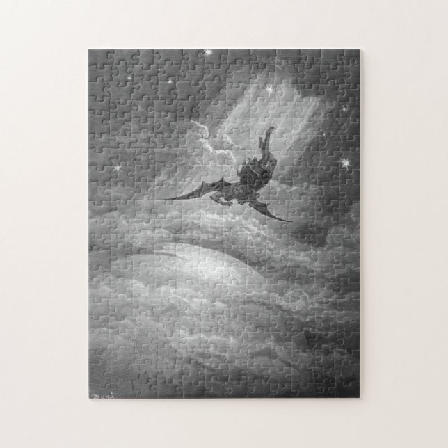Gustave Dore Satan Vom Paradies Lost John Milton Puzzle (Vertikal)