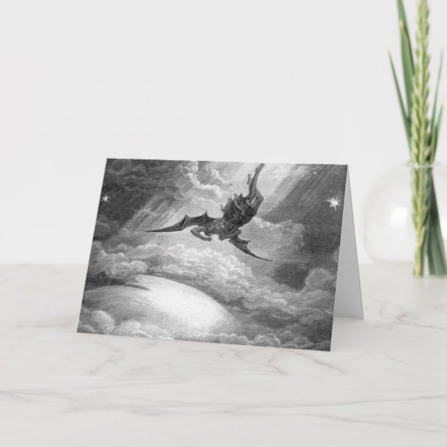 Gustave Dore Satan vom Paradies verloren durch Joh Karte (Vorderseite)