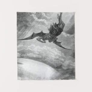 Gustave Dore Satan vom Paradies verloren durch Joh Wandteppich