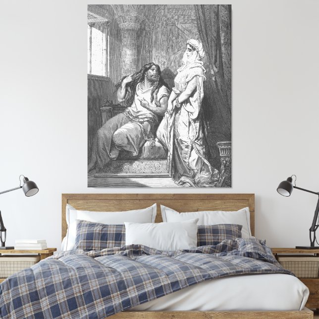 Gustave Doré - Simson und Delila Leinwanddruck (Insitu (Schlafzimmer))