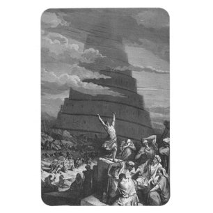 Gustave Dore Sprachverwirrung Turm von Babel Magnet