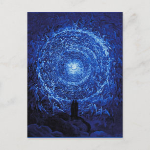 Gustave Dore The White Rose (blau) Postcard Postkarte