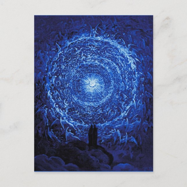 Gustave Dore The White Rose (blau) Postcard Postkarte (Vorderseite)