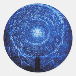 Gustave Dore The White Rose (blau) Stickers