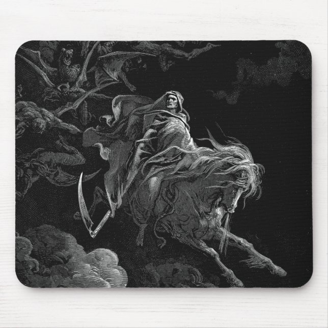 Gustave Dore - Tod auf dem blassen Pferd Mousepad (Vorne)