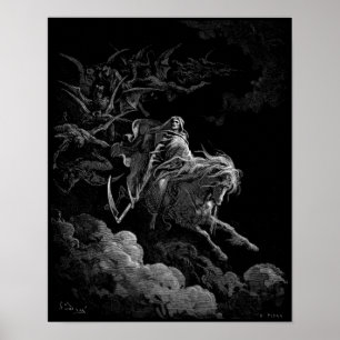 Gustave Dore Tod auf dem blauen Pferd Poster