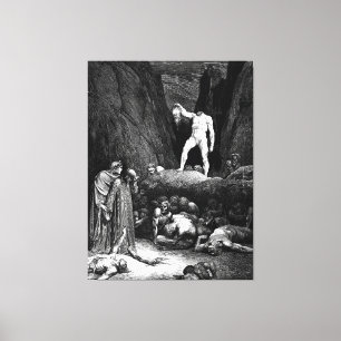 Gustave Doré - Virgil und Dante treffen Bertram da Leinwanddruck