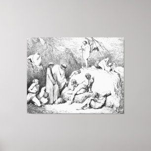 Gustave Doré - Virgil und Dante treffen Pier Da Me Leinwanddruck