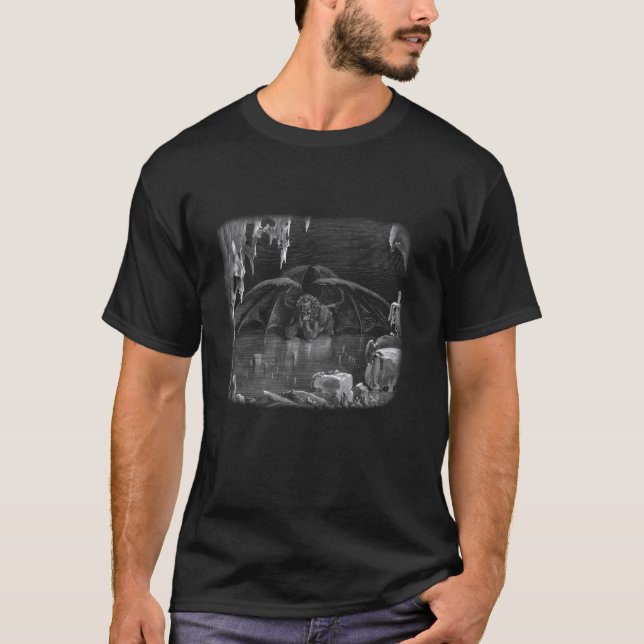 Gustave Dore Vision von Hell Devil Satan Lucifer D T-Shirt (Vorderseite)