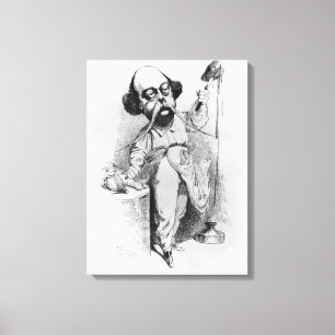 Gustave Flaubert, der Madame Bovary zergliedert Leinwanddruck