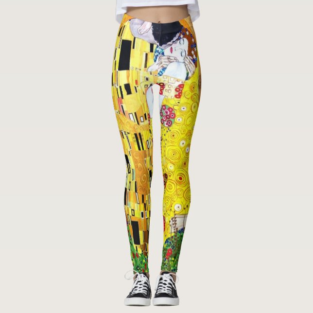 Gustave Klimt "The Kiss" Fashion Leggings (Vorderseite)