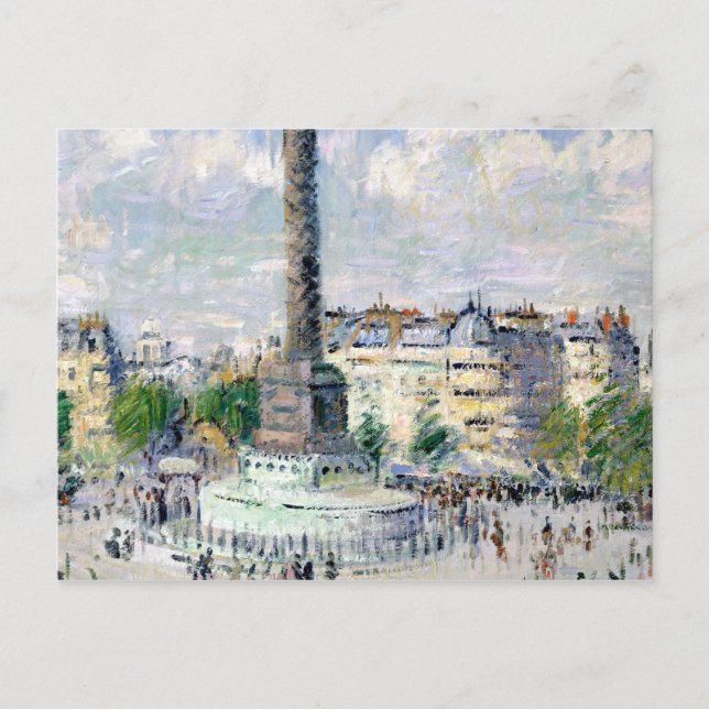 Gustave Loiseau La Place de la Bastille Postkarte (Vorderseite)
