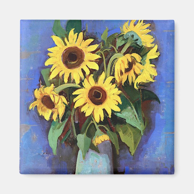 Gustave Loiseau Sonnenblumen Schöne Bilder Sunfl Magnet (Vorne)