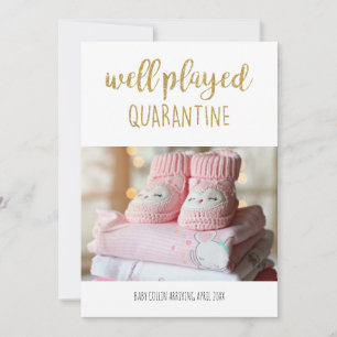 Gut abgespieltes Quarantäne-Foto Modernes Gold Gli Ankündigung