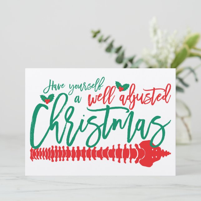 Gut angepasste Weihnachts-Chiropraktikkarte Einladung (Stehend Vorderseite)