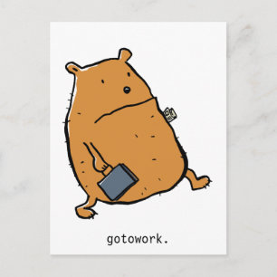 gut arbeiten. postkarte