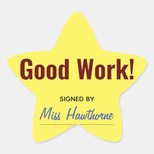 Gut ausgebildete Schüler in der Schule Stern-Aufkleber (Vorderseite)