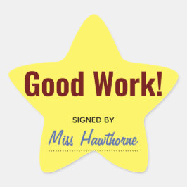 Gut ausgebildete Schüler in der Schule Stern-Aufkleber