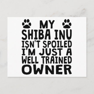 Gut ausgebildete Shiba Inu Eigentümer Postkarte