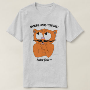 "GUT AUSSEHEN, FELINE GUT!" Funny Cat Pun T-Shirt