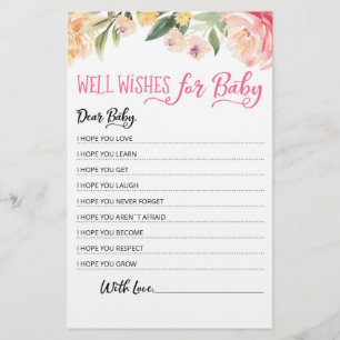 Gut bearbeitbare Wünsche für Babydusche Party