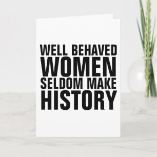 GUT BEHAVED FRAUEN SELDOM MACHEN GESCHICHTE GEBURT KARTE