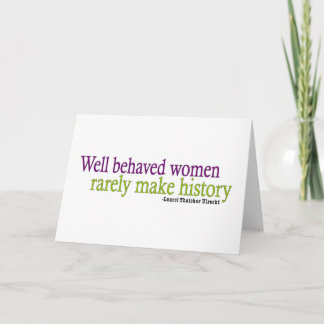 Gut benommen Frauen Karte