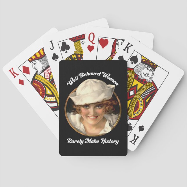 Gut Benommene Frauen machen selten Geschichte Spielkarten (Rückseite)