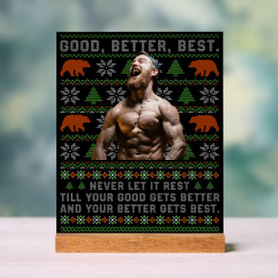 Gut Besser Am besten Hässliche Weihnachts-Foto-Anp Acrylschild