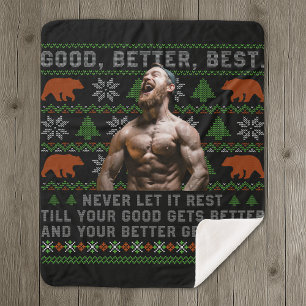 Gut Besser Am besten Hässliche Weihnachts-Foto-Anp Sherpadecke