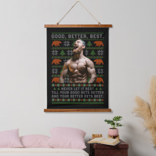 Gut Besser Am Besten Hässliche Weihnachtskostümfot Wandteppich Mit Holzrahmen