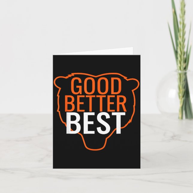 Gut Besser Bär Outline Motivation  Karte (Vorderseite)