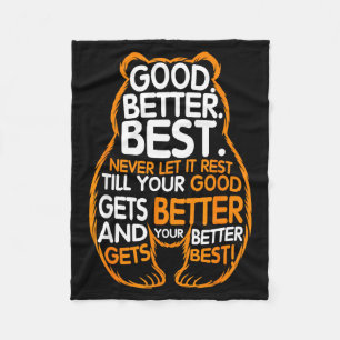 Gut Besser Lass es nie ruhen Motivationsbär Zitat Fleecedecke