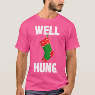 Gut Bestückter Lustiger Weihnachtsstrumpf Anstößig T-Shirt