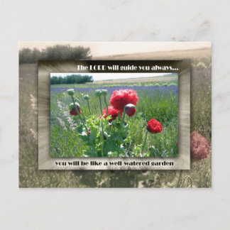 Gut bewässerter Garten Postkarte