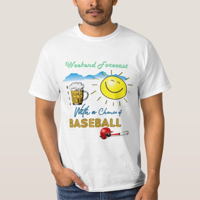 GUT! Bier und Baseball - Weekend Forecast Tshirt (Vorderseite)
