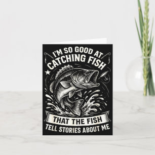Gut darin, lustiges Fischfangdesign Karte