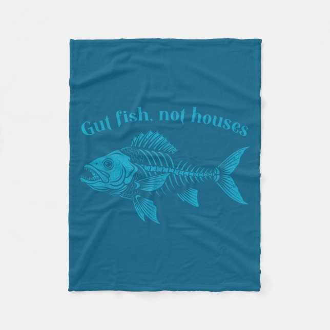 Gut Fish Not Houses, Coastal Conservation Ocean Lo Fleecedecke (Vorderseite)