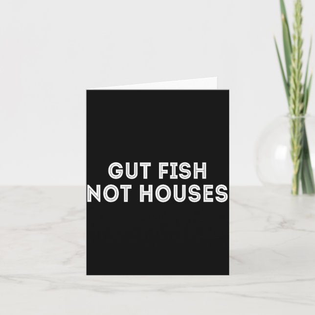 Gut Fish, Not Houses Coastal Conservation Vintage  Karte (Vorderseite)