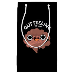 Gut Gefühl Funny Anatomie Intestine Pun Dark BG Kleine Geschenktüte
